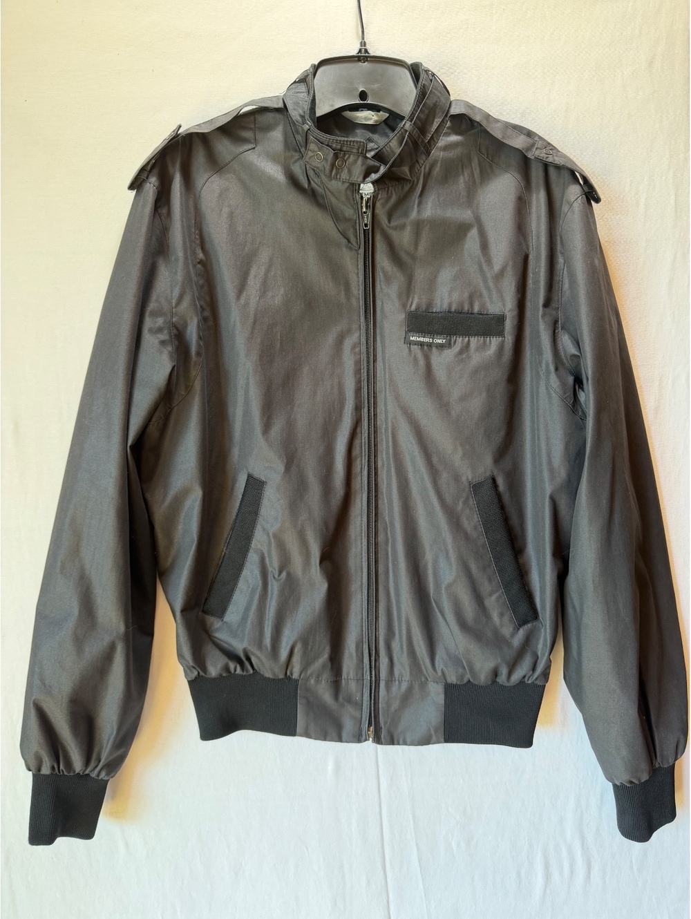 Members Only Men's Classic Black Bomber Jacket